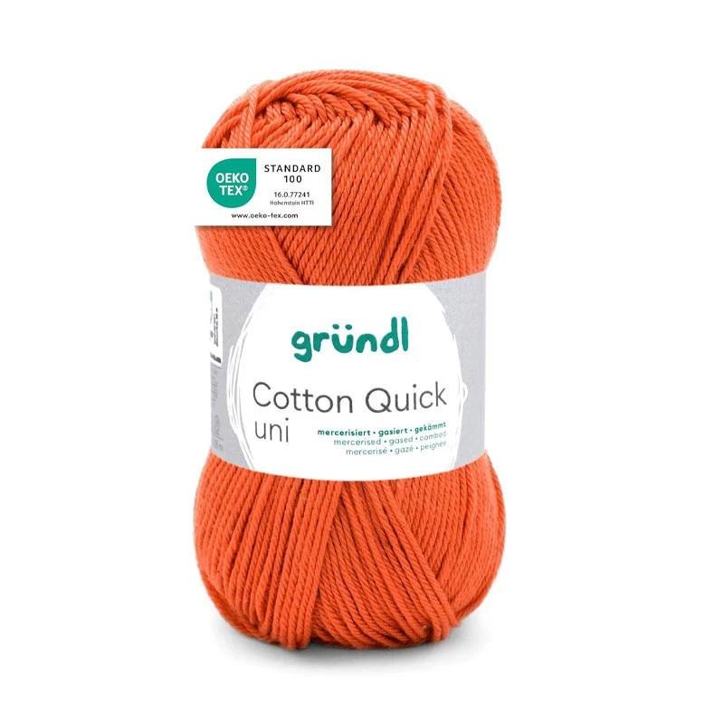 Pelote de laine - Rouille - 176 - 100% coton - 3/4 mm - Gründl - Cotton Quick Un - Photo 1/4