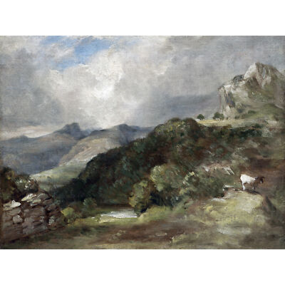 John Constable Bow Fell Cumberland 1807 Gemälde Wandbild Leinwanddruck 18 x 24 Zoll