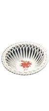 Vintage Herend Ungarn Porzellan Blumen Korb Schale Gitter geflochten 7371/AOC