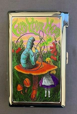 Alice Feed Your Head 100's Size Cigarette Case with lighter ID Holder Wallet