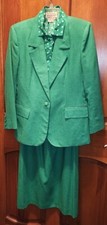 Leslie Fay Personal Skirt Suit with Matching Blouse size 8