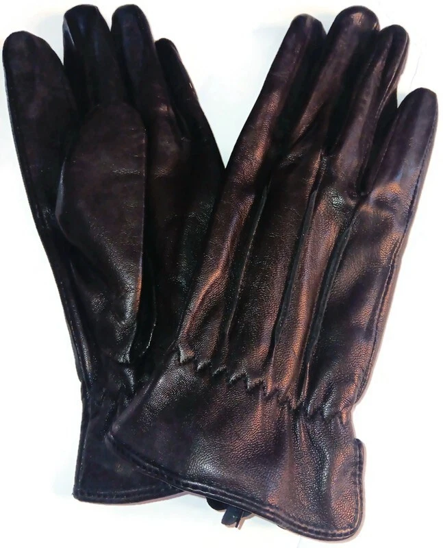 Women's Medium Black Thinsulate Leather Gloves,