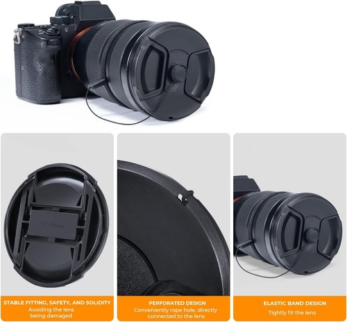 K&F Concept Lens Cap Cover set for Nikon, Canon, Sony, Fujifilm Camera 37-82mm - Picture 20 of 109