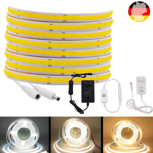 12V COB LED Streifen 320LEDs/m Dimmbar Flexibel Lichtband Küche