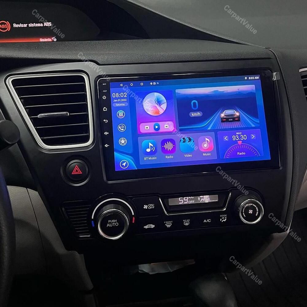 For 2013-2017 Honda Civic Wifi CarPlay Android Auto Car Radio GPS