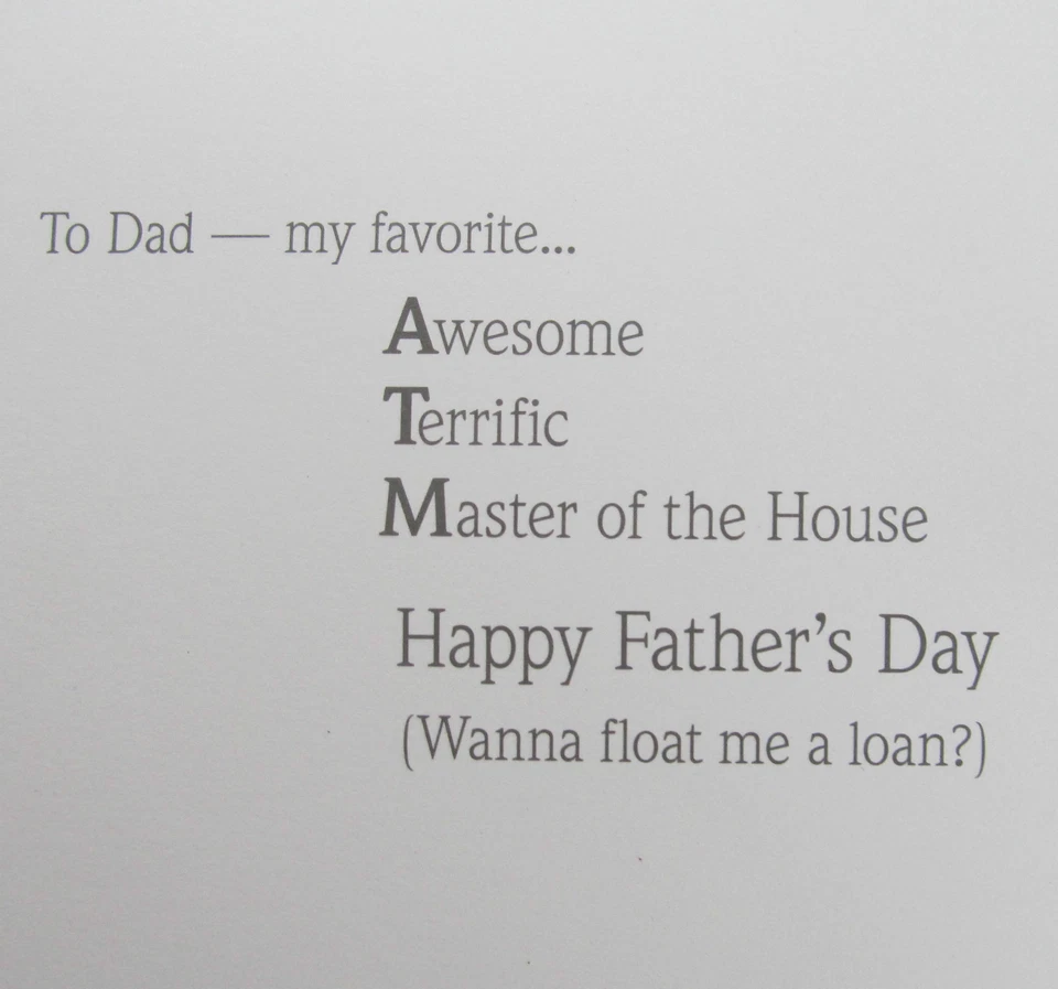 Leanin Tree Father's Day Greeting Card Funny Love Multi Color Fathers FD8 - Image 2 of 2