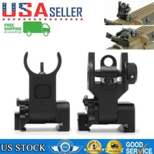 Tactical Flip-up Low Profile Metal Sight Iron Sights Front and Rear Sights Fold