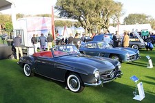 Cars 1955 mercedes benz 190sl coupe car vehicle sport Desk Mat Stitched