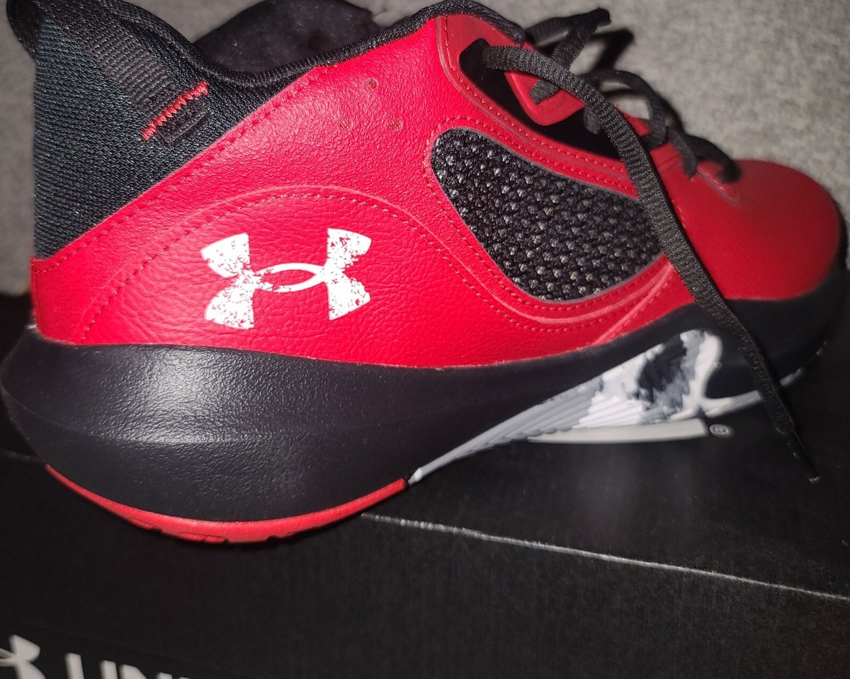 UNDER ARMOUR Unisex Size 12 Lockdown 6 Basketball Shoe UA Red