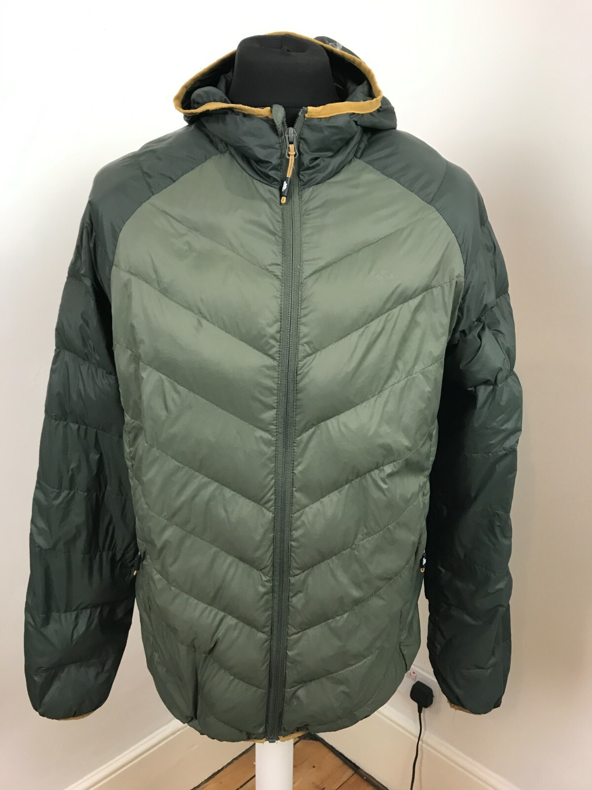 MENS PUFFER JACKET GREEN TRESPASS PUFFA 