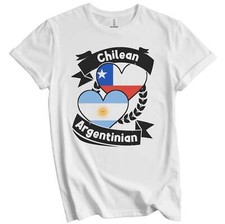 Chilean Argentinian Heart Flags Chile Argentina T-Shirt