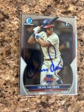 Devin Saltiban Signed 2023 Bowman Draft Auto Philadelphia Phillies BDC-2 Rc