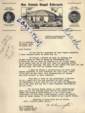 1932 COVINGTON San Antonio Gospel Tabernacle TEXAS H B Taylor EVANGELIST PASTOR