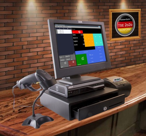 TSE 2025 Touchscreenkasse Computerkasse Scannerkasse für Handel Kiosk Laden TOP - Bild 2 von 6