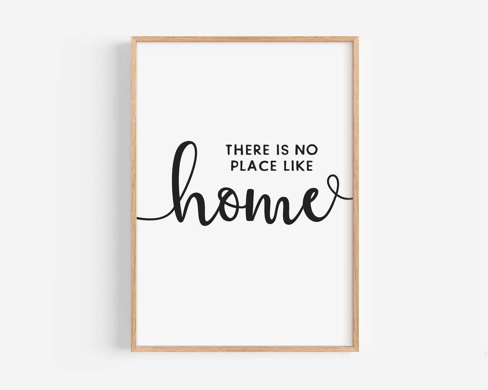 There Is No Place Like Home Print Wall Art For New Home Family Quote Wall Art