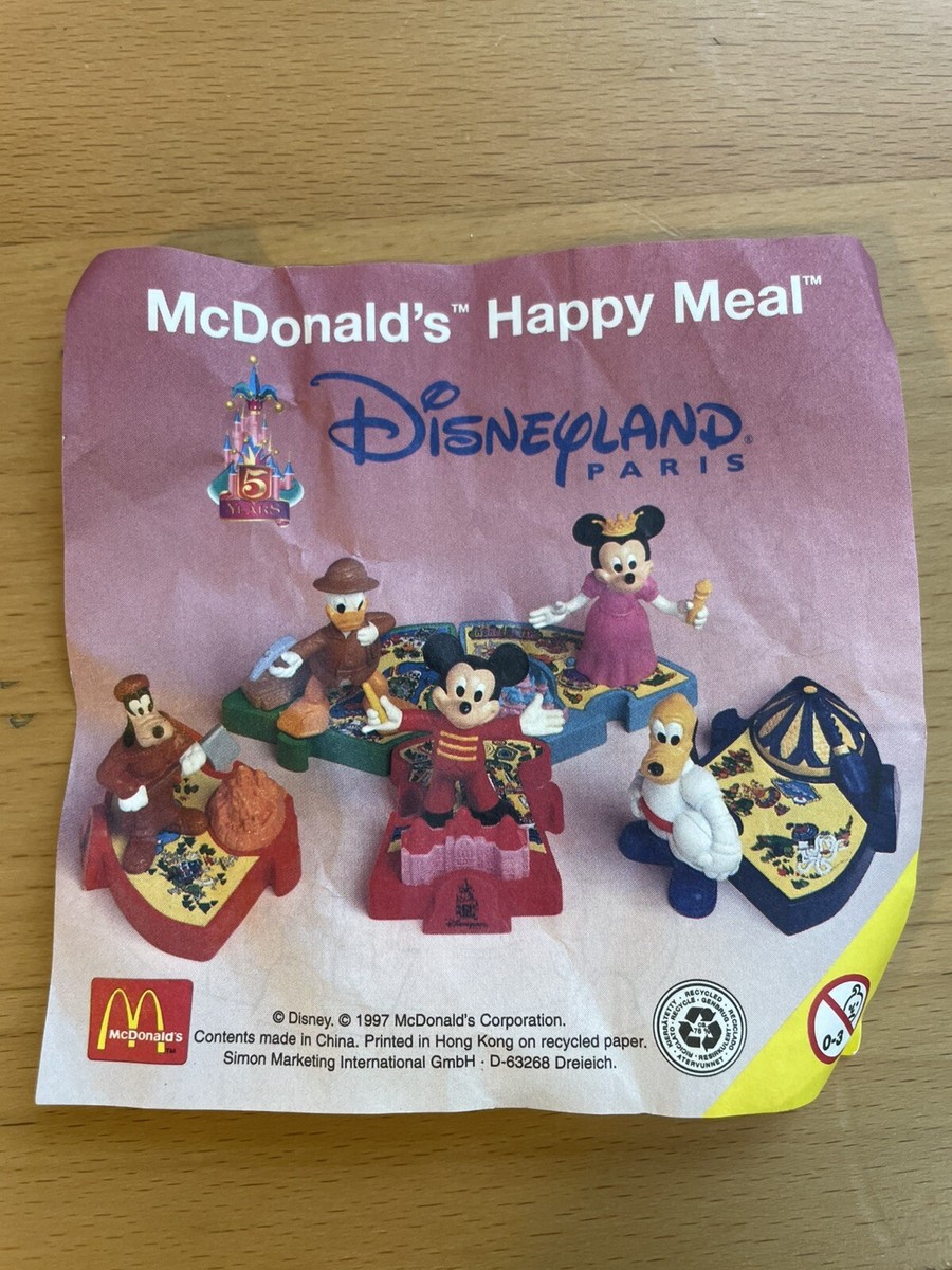 1997 Disneyland Paris McDonald's Happy Meal Toys Set of 3 | eBay