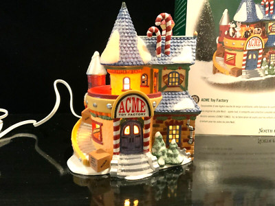 Dept 56 North Pole Looney Tunes Acme Toy Factory #56729 Bugs Daffy Taz Christmas