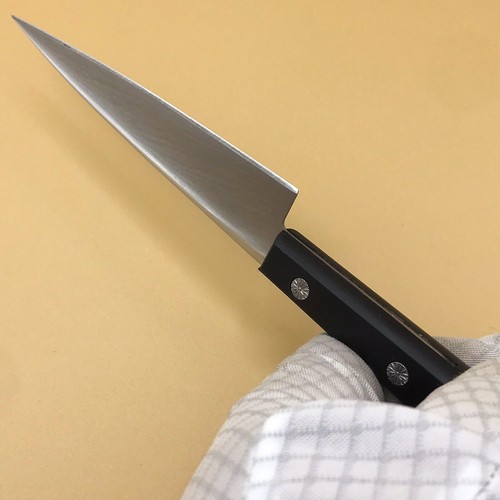 Stainless Petty Precision Kitchen Knife 4.7" 120mm Double-Bevel-9:1 Seki Shimizu - Picture 3 of 24
