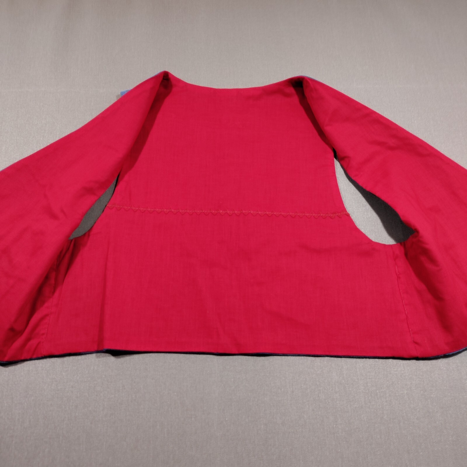 Vtg Handmade Grannycore Denim Patchwork Vest Larg… - image 10