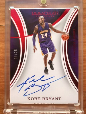 2015-16 PANINI IMMACULATE COLLECTION AUTOGRAPH KOBE BRYANT LAKERS