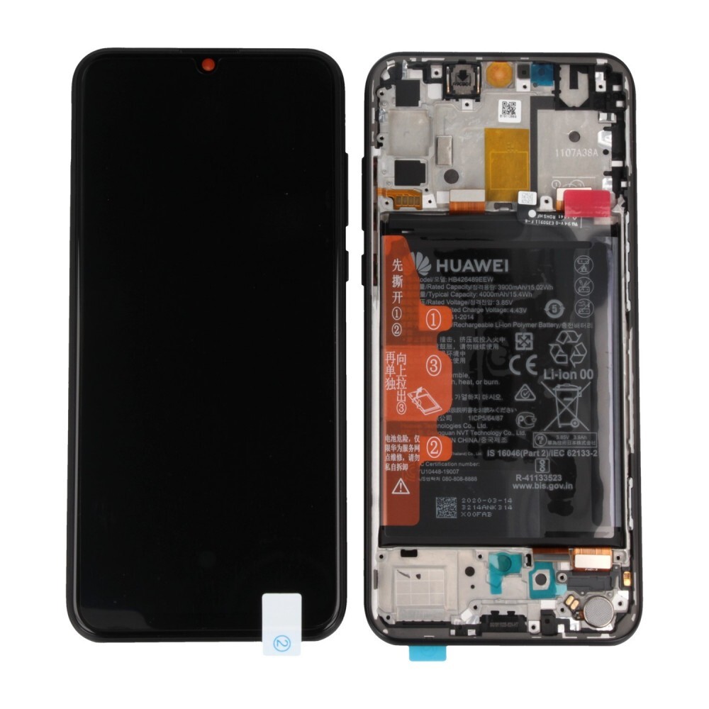 DISPLAY LCD HUAWEI ORIGINALE PSMART S NERO BATTERIA AQM-LX1 AQM-L21A