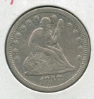1857-P Silver Seated Liberty Quarter 25c Philadelphia mint - ST276