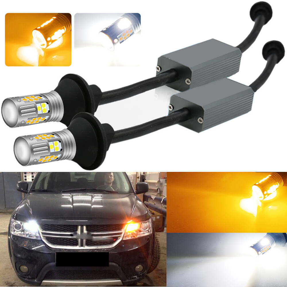 2X Switchback Canbus LED Turn Signal Light DRL Bulbs For 2009-2020