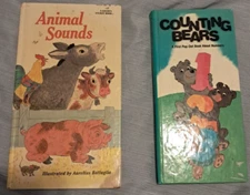 VTG  Lot of 2-1981-Animal Sounds- 1984 counting bears pop-up book about numbers