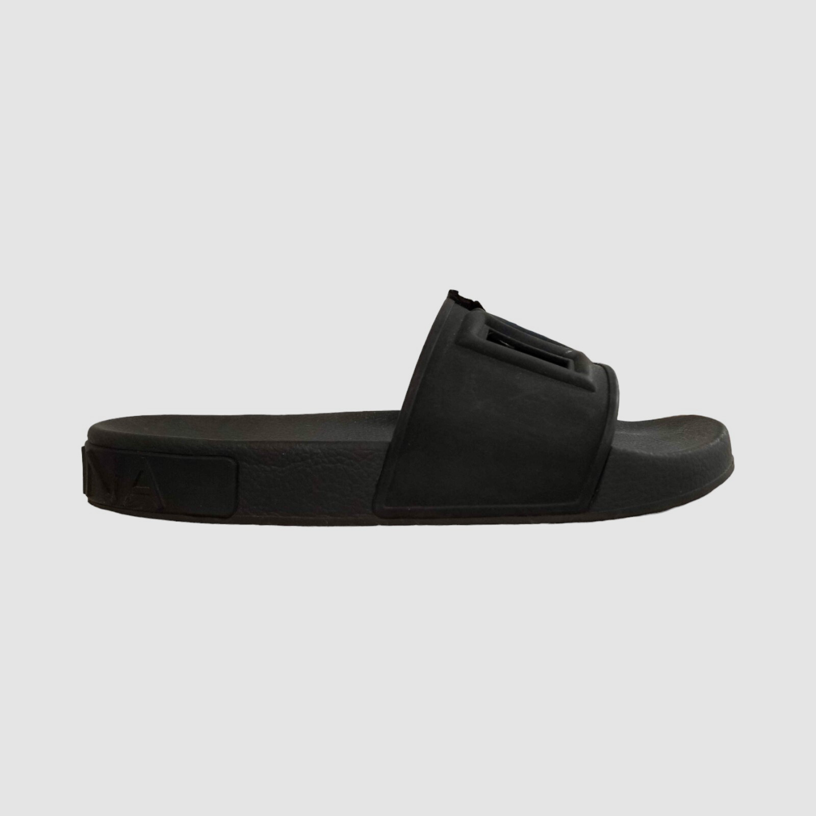 $375 Dolce & Gabbana Women's Black DG Cutout Pool Slide Sandal Shoes Size 38