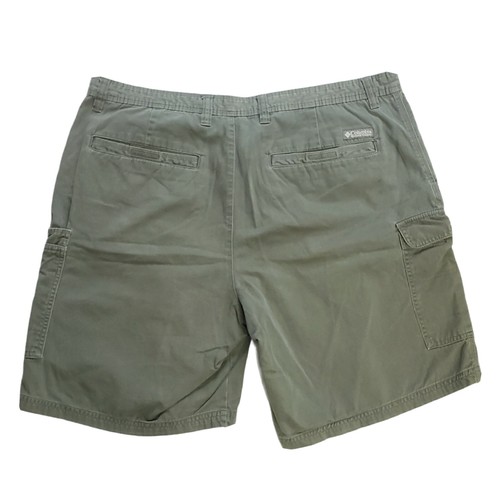 Columbia Men's Cargo Shorts Size 42 Green 100% Cotton Hiking - Picture 2 of 9