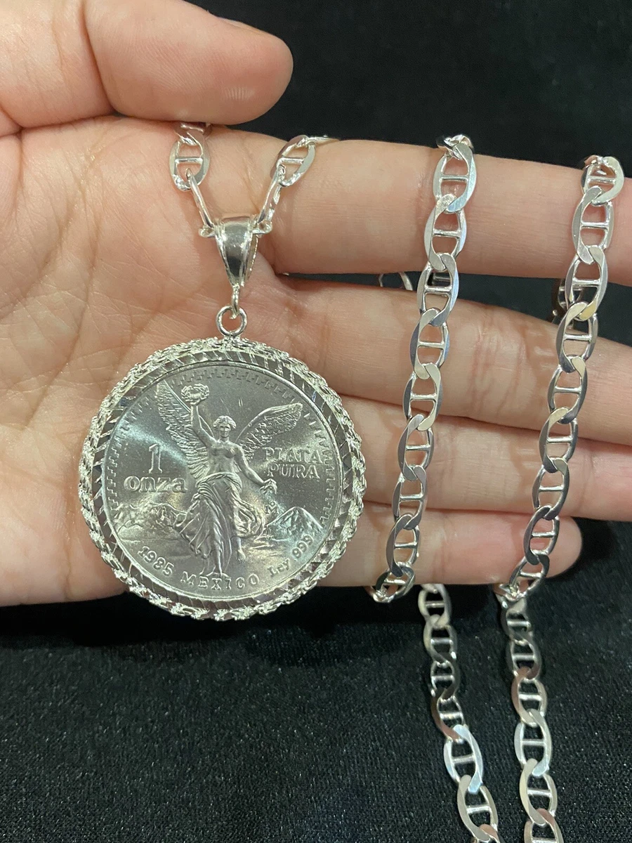 925 Sterling Silver Bezel Silver Mexican 1 Oz Libertad CENTENARIO