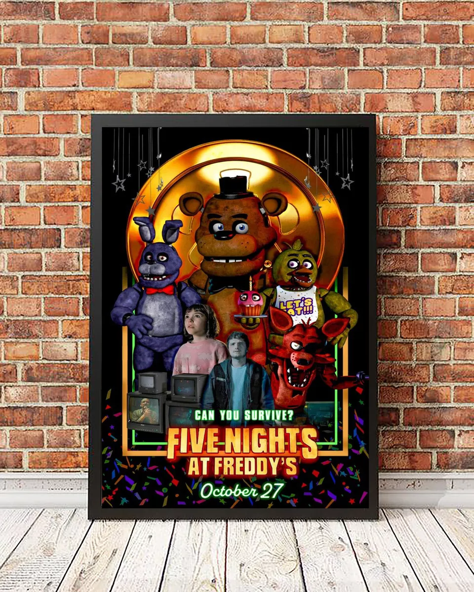 Can you survive Five nights at Freddy's (FNAF MOVIE POSTER Redraw