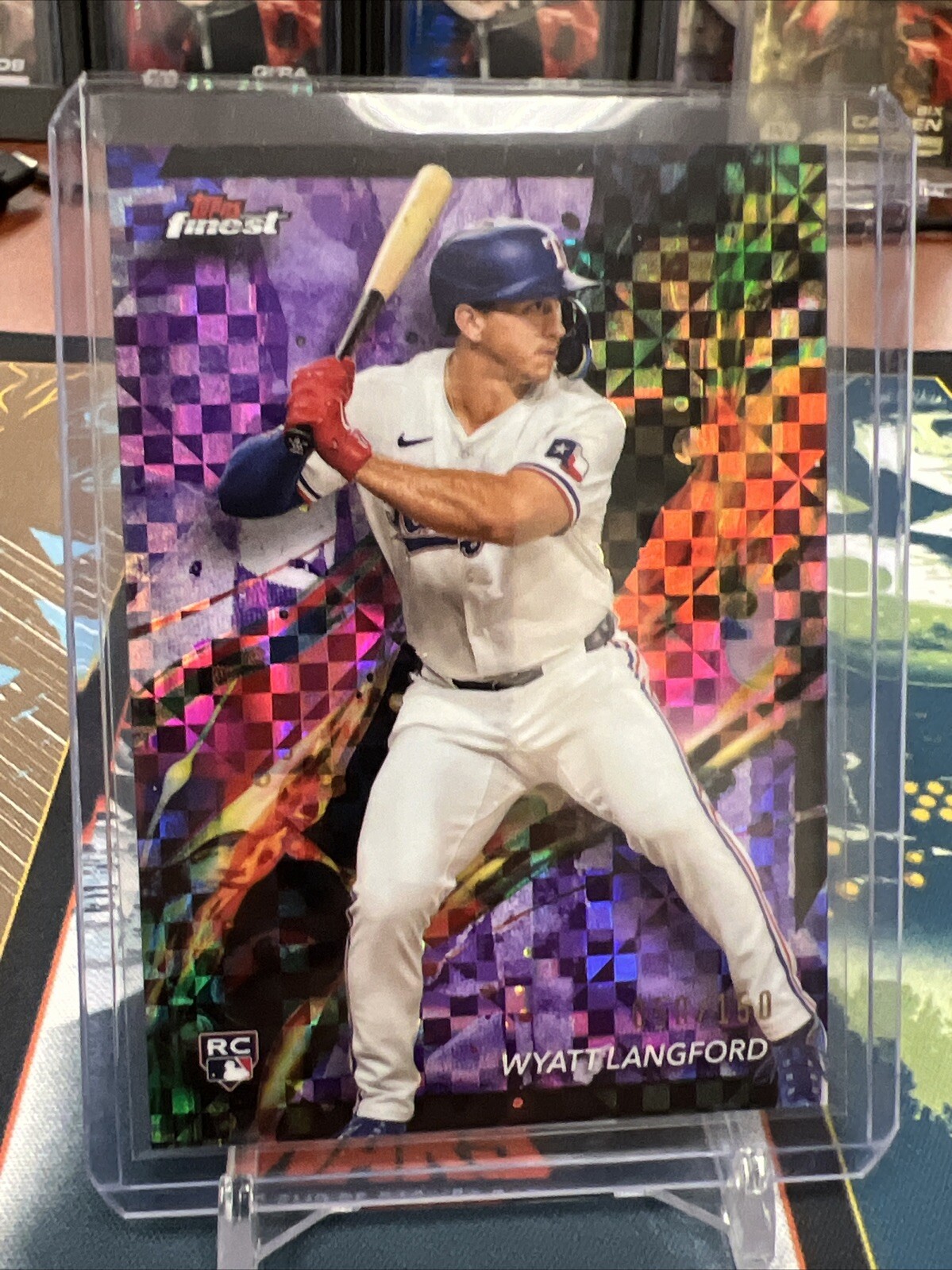 2024 Topps Finest - Common Purple Checkerboard Refractor #97 Wyatt Langford /150