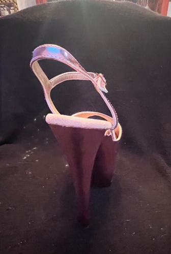 PLEASER ADORE-709/ROGLDPU/M Rose Gold Sandal 7 inch Heel - Picture 11 of 11