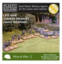 Plastic Soldier Company 15MM LATE WAR GERMAN HEAVY WEAPONS 60 pcs New