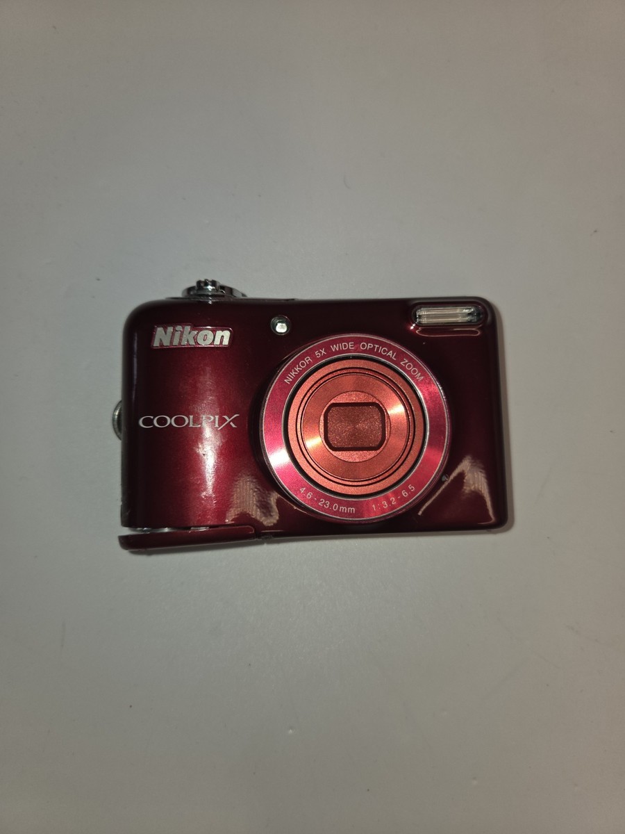 Nikon COOLPIX L32 Digital Camera 20.1 MP 5x Red Tested