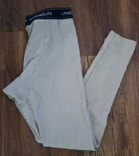 UNDER ARMOUR BASE LAYER MEN'S TAN FITTED PANTS SZ XL LONG JOHNS FREE SHIPPING 