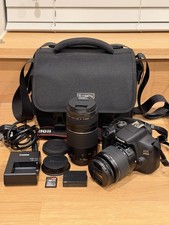 Canon EOS 2000D DSLR Camera 18-55mm + 75-300mm Lenses *Low 559 Shutter Count*
