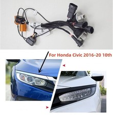 1Pair Headlight Adapter Wire Harness Halogen to LED For 2016-20 Honda Civic 10th