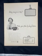 Magazine Ad* - 1955 - AT&T / Bell System - "Going Away on a Trip?"