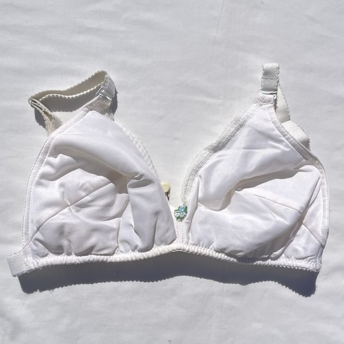 Vintage Sears Padded Bra B Cup Adjustable 32 34 36 38 White Flower
