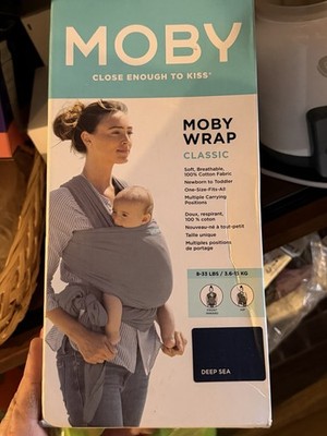 Moby Wrap Classic Baby Wrap Deep Sea Cotton Machine Washable Multi-Carrying