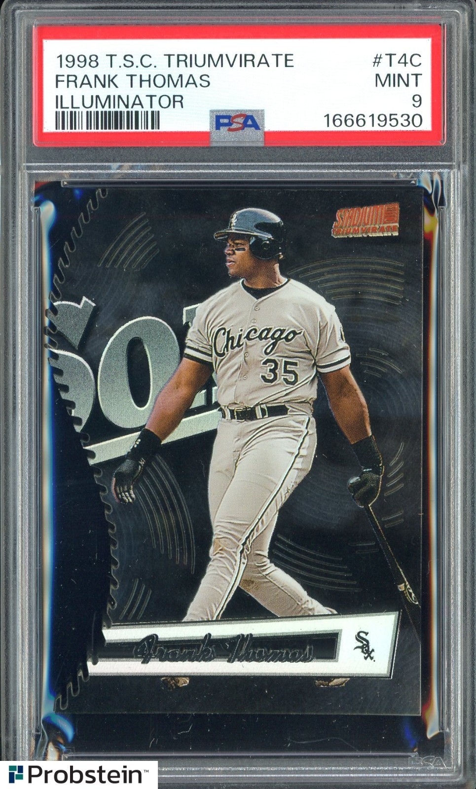 1998 Topps Stadium Club Triumvirate Illuminator Frank Thomas HOF PSA 9 MINT