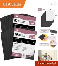Adhesive Magnetic Sheets 8x10 Black 50 Pack for DIY Decorating Projects