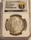 1883-O Morgan Silver Dollar NGC Brilliant UNC Original Bag Fragment BU