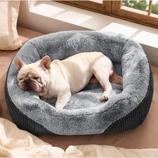 Bedsure Washable Dog Bed Medium Size Dog - Rectangle Fluffy Plush Big Pet Bed...