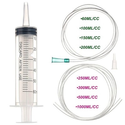 syringes without needles large syringe feeding tube 60-100-200-250-1000ML/CC Oil