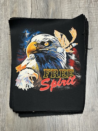 Lot of 25 Vintage Free Spirit Eagle Biker Large Jacket Back Patches