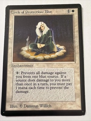MTG - Circle of Protection: Blue - Beta Edition - White Enchantment