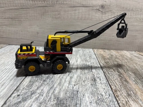 Tonka Hasbro Vintage Construction Equipment 758  Truck Crane VTG Yellow 1998